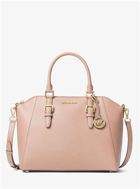 michael kors ciara medium saffiano leather satchel|Michael Kors saffiano satchel.